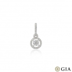 White Gold Diamond Pendant 0.40ct F/VS1
